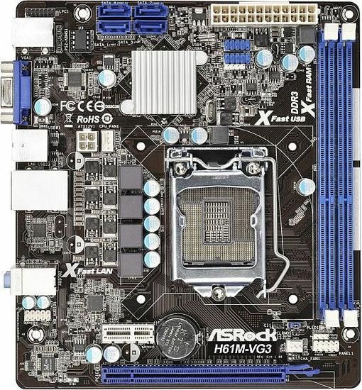 Placa Mãe Asrock H61M-VG3 Intel Soquete LGA 1155